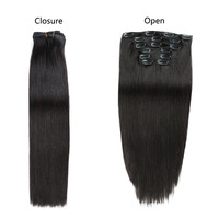 Extensions de cheveux humains Remy pleine couleur de haute qualité, vente en gros, extensions à clipser 100 % cheveux humains, fournisseurs de cheveux vierges à clipser