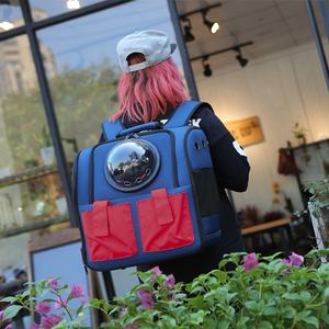 पोर्टेबल मल्टीफंक्शन पालतू कैरियर बैकपैक लुभावनी यात्रा और लंबी पैदल यात्रा उत्पाद आउटडोर उपयोग कार यात्रा के लिए बिल्ली के कंधे बैग - Product Image 5