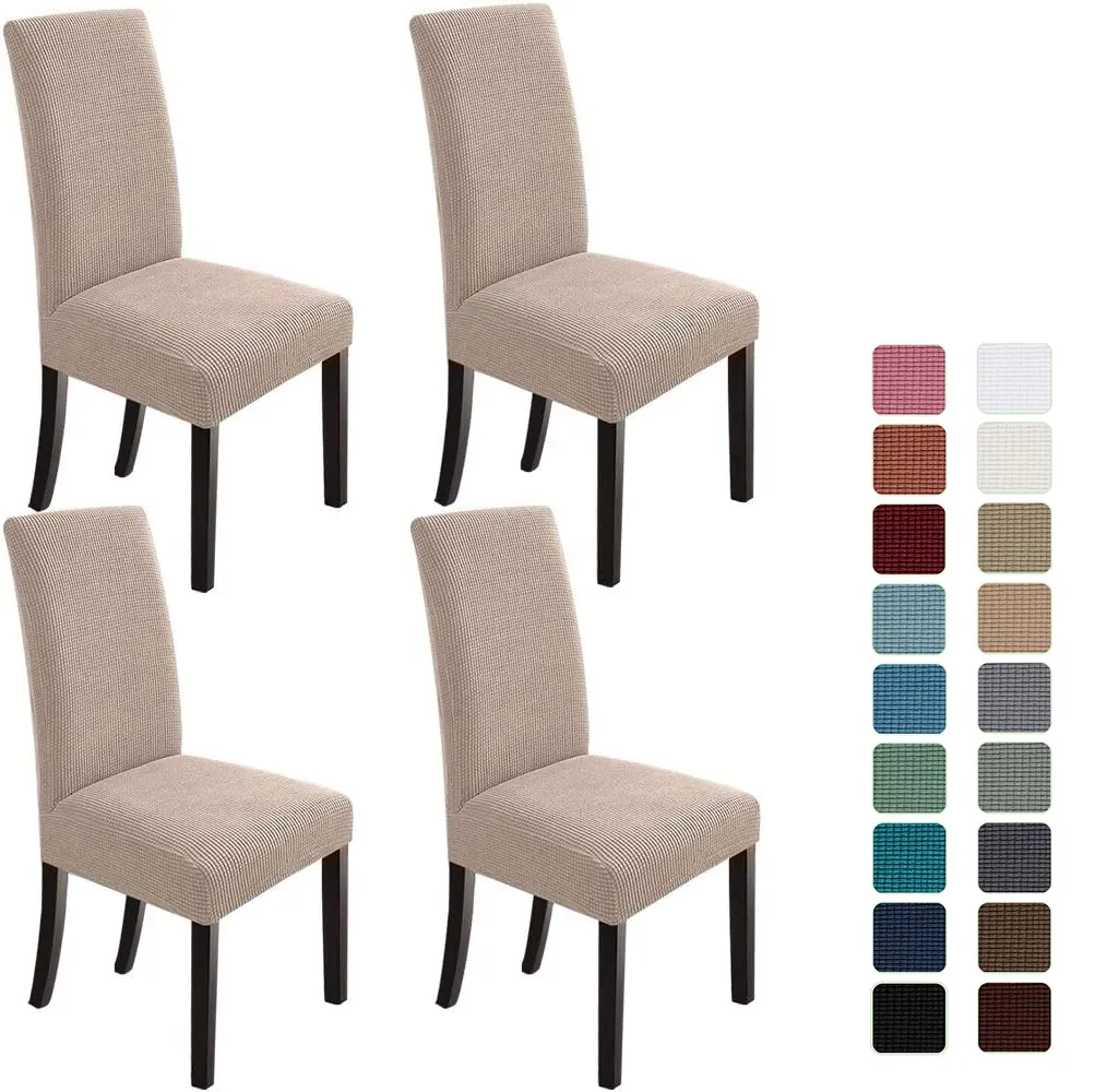 Wholesale jacquard stretch dining room chair slipcovers spandex office dining chair covers