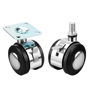 BOKE 2-Zoll-stumme Zink legierung Flache Spindel schraube Universal Wheel Office Chair Schrank rollen mit Bremse für Wohnzimmer - Product Image 5
