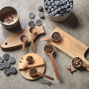 Misurino in legno Set misurini da cucina misurini da tè e caffè zucchero spezia strumenti di misurazione per cucinare a casa - Product Image 2