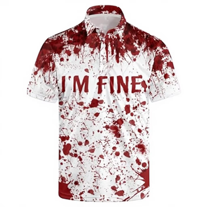 Camiseta de Golf Transpirable para Hombre, Diseño Divertido y Original para Halloween - Product Image 4
