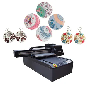 60Cm Printer Flatbed UV dengan Kepala I3200/Tx800/Xp600 untuk Casing Ponsel Kayu Mesin Cetak Keramik