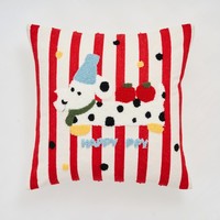 Housse de coussin décorative Bohème à pompons 18x18, motif cœur géométrique, personnalisable, amovible et lavable pour canapé et salon