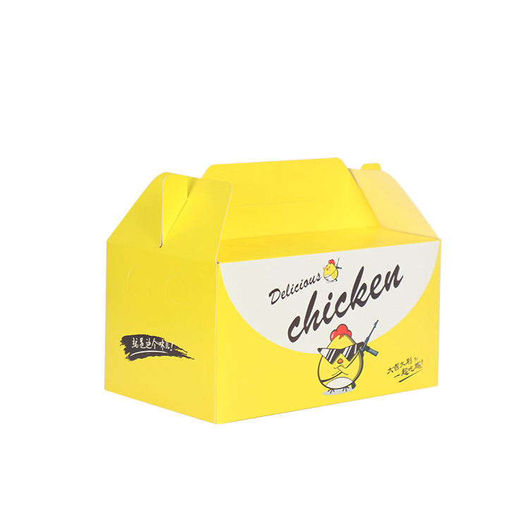 Wholesale Fried Chicken Large Custom Printed Logo Food Gable Boxes