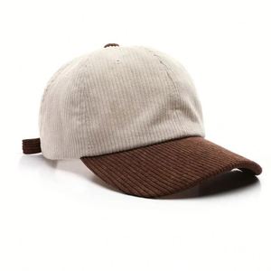 Casquettes de papa en velours côtelé avec logo personnalisé, casquette de papa bicolore, gorras, nouvelles casquettes de papa pour toutes les saisons, logos brodés personnalisés - Product Image 3