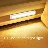 Lumière LED pour armoire Bande lumineuse d'entrée intelligente Capteur magnétique sans fil rechargeable pour corps humain Capteur de lumière pour armoire