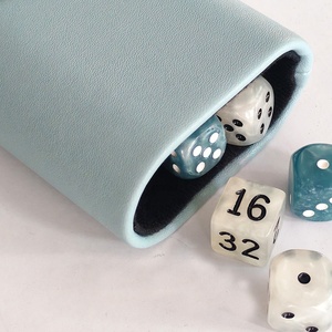 Gobelet à dés en cuir bleu, agitateur de dés silencieux et portable pour bar, <span class=keywords><strong>poker</strong></span>, dés de laids et jeux de société - Product Image 4