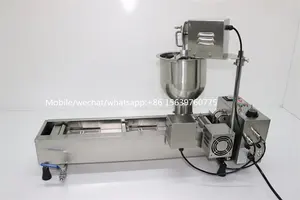 Food Grade Stainless Steel Electric Donut Making Line Mini Doughnut Maker Machine Mini Donut 3 Moulds Open Kettle Fryer