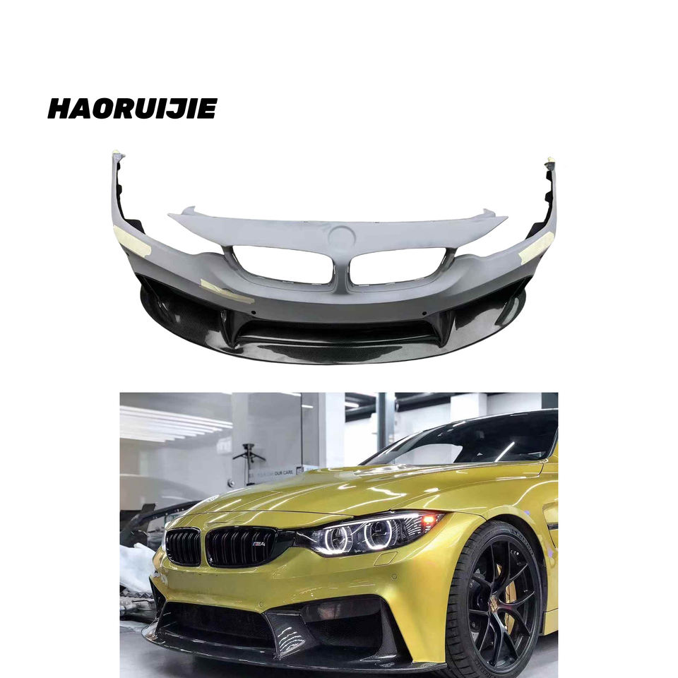 Car Bodykit for BMW F80 F82 M3 M4 3D Semi Carbon Fiber Front Bumper ...
