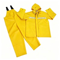 Fischer-Wetterfester Langlebiger Kapuzen-Regenmantel Outdoor Wasserdichte Winddichte Verstärkte PVC-Regenkleidung Jacke Latzhose