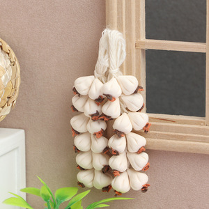 Maison de poupée lhhanx1:12, accessoires de maison, ornements, modèle de simulation, légumes, <span class=keywords><strong>ail</strong></span>, bouquet entier, 5 bouquets - Product Image 2