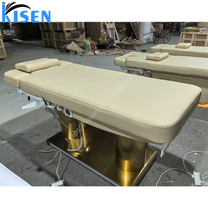 Lit de massage chauffant électrique KISEN Gold Base à 3 moteurs, lit de beauté facial réglable, télécommande manuelle, lit de soin spa - Product Image 6