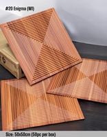 Panneaux décoratifs muraux intérieurs 3D géométriques modernes en PVC personnalisés, carreaux DIY 19,7x19,7 po, ignifuges, insonorisés, garantie 5 ans, pour salon