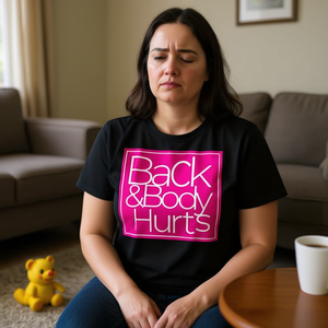 Camiseta para mamás cansadas: Dolor de espalda y cuerpo - Product Image 3