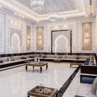 Ensemble de canapés arabes classiques en forme de U, luxe et personnalisation sur mesure, mobilier Majlis