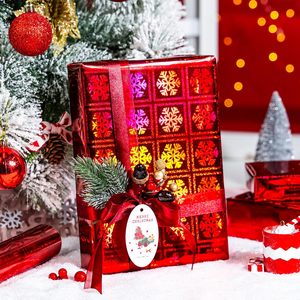 Burymento Christmas Wrapping <b>Paper</b> Holographic Red Snowflake 17 In X 32.8 Ft Metallized Gift <b>Wrap</b> Single Side - Product Image 2