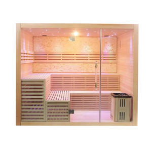 Большая индивидуальная современная паровая сауна из кедра для помещений, традиционная деревянная сауна - Product Image 2
