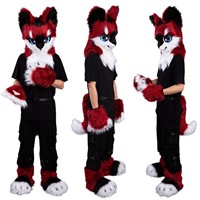 Masque de tête en fourrure synthétique fait main, adorable costume de chat ou de renard, couleur personnalisée pour adultes, unisexe, Halloween, cosplay, jeu SM