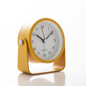 Mini Metal Alarm <b>Clock</b> – <b>Silent</b> Non-Ticking Quartz <b>Clock</b>, Student Desktop <b>Clock</b> for Room & Office Decor – Minimalist Design for - Product Image 2