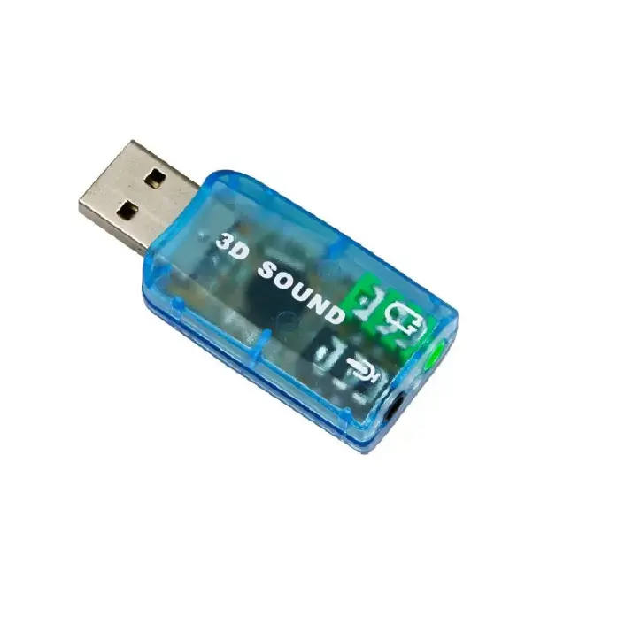 Factory wholesale Usb Audio Adapter External Stereo Sound Card With 3.5mm jack Headphone sound card 5.1
