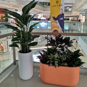 Macetero de Fibra de Vidrio para Interiores, Centro Comercial, Maceteros Modernos y Creativos, Decoración con Flores y Plantas Verdes - Product Image 2