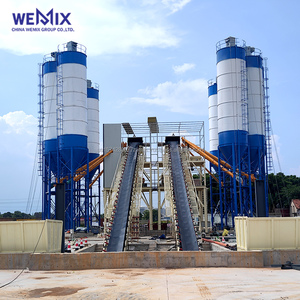 Planta dosificadora de hormigón HZS120 Planta dosificadora de hormigón estacionaria Planta de hormigón de mezcla lista Mezcladora de hormigón alimentada por Correa - Product Image 1