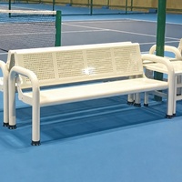 Ensemble de bancs de repos et sièges multi-styles en alliage d'aluminium pour tribunes extérieures, avec auvent, pour terrains de tennis, gymnases et parcs - Vente en gros