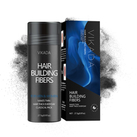 Produk Penataan Rambut VIKADA Custom Label Wig dengan Semprotan Serat Rambut Keratin Sintetis untuk Menebalkan Rambut Keriting