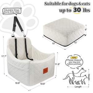 Ultra Weiches Hundebett Waschbarer Bezug Unterstützendes Design für Komfort Hunde-Autositz Großhandel Erhöhter Neuer Design Hundeträger Autositz - Product Image 2