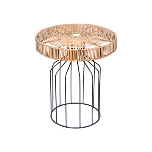 Modern Style Handcrafted Iron Metal Frame Coffee <b>Table</b> Woven Top Seat Rope Design for Home Hotel Restaurant Dining Furniture - Product Image 4