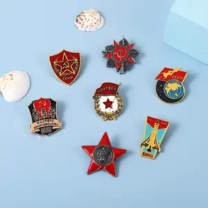 Hete Europese Nieuwe Sovjet Rijst Ster Broche Badge Medailles Verf Badge Groothandel Broche