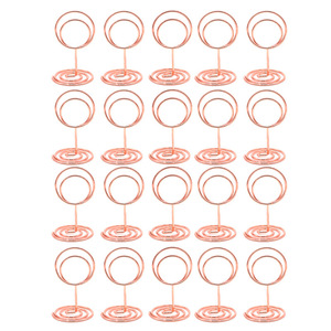 Mini Spiral Tabletop <b>Photo</b> Memo Note <b>Holder</b> Silver Gold Metal Wire <b>Stand</b> Meeting Party Place Cards Picture Table Number - Product Image 5