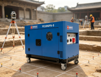 15kVA Leise Dieselgeneratoren 10kW Nennleistung 11kW Maximalleistung V-Twin Zweizylinder Elektrostart Dieselaggregat AVR 25L Kraftstofftank 230V 400V