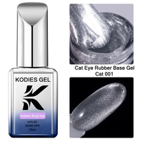 10 couleurs oeil de chat caoutchouc Base Gel vernis à ongles 15ML résine magnétique Gel vernis Semi Permanent UV/LED manucure ongles Art fournitures