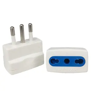 Soket Listrik Travel Plug Universal Italia, Adaptor Penutup Soket Listrik Putih 10A Multi Soket