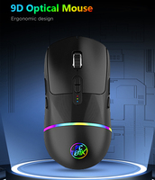 Mouse Gaming Nirkabel Senyap Isi Ulang dengan Sensor PAW3212 2.4GHz USB, 4800 DPI, Lampu Latar RGB LED untuk PC Laptop (Ready Stock)
