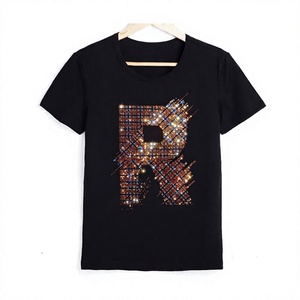 T-shirt à manches courtes pour homme, noir, col rond, coupe classique, 100% coton, tissu jersey respirant - Product Image 1