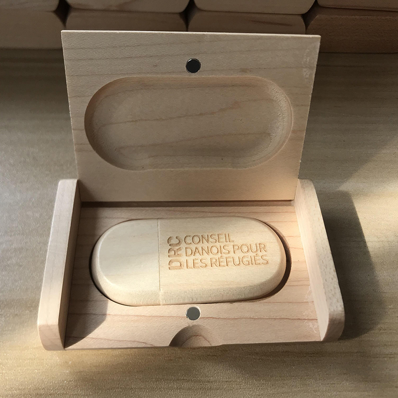 Memoria FLASH USB ecologica con Logo personalizzato alla rinfusa in legno riciclato USB Pendrive chiavetta usb