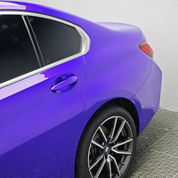 WRAPMASTER 1.52*17m Film vinyle PET métallisé brillant Film PVC violet Aurora avec fonction auto-adhésive pour carrosserie de voiture