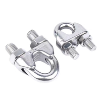 ChuangTuo Boulon en U réglable en acier inoxydable 304 poli, robuste, pour câble métallique, M2-M32, pour levage, amarrage et fixation extérieure