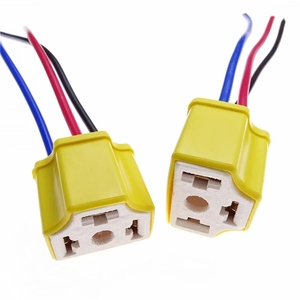 Adaptador de conector de cerámica <span class=keywords><strong>H4</strong></span> para faro de coche, arnés de cables de Base de bombilla, resistente al calor, accesorios de cableado - Product Image 2