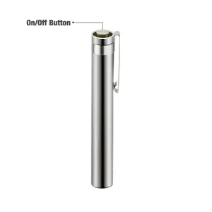Stainless steel gem Mini 365nm UV Led flashlight torch UV light pen FUR-R2