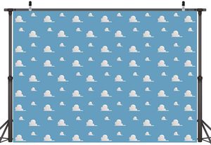 Toile de fond photo pour fête d'anniversaire d'enfant sur le thème de Boy Story, ciel bleu, nuages blancs, toile de fond photo pour baby shower en vinyle - Product Image 5