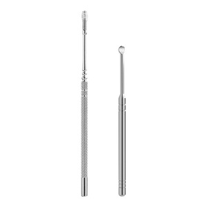 New stainless steel vintage-style ear pick, ear cleaner with spring, single-head rotating ear pick ear cleaning <b>tool</b> set - Product Image 3