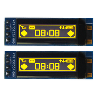 Module d'affichage OLED matriciel à points 0,91 pouce 4 broches I2C résolution 128x32 avec circuit intégré de pilote SSD1306