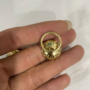 Hongyuan Metal Sunflower Handle <b>Light</b> Gold Round <b>Pull</b> Ring For Boxes Durable Spring 2023 - Product Image 3