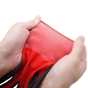 Gants de travail antidérapants secs et humides avec logo personnalisé rouge et noir, paume en caoutchouc, gants de sécurité pour homme et femme, mécanicien, construction - Product Image 3