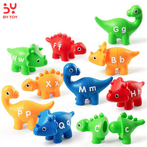 Venta caliente entrenamiento cerebral 13 piezas viscosa números en inglés clasificación emparejamiento cognitivo colorido dibujos animados <span class=keywords><strong>Dino</strong></span> juego de aprendizaje con bolsa - Product Image 2