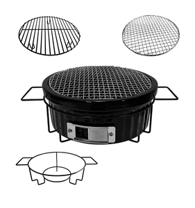 Barbecue au <span class=keywords><strong>charbon</strong></span> de bois en céramique Kamado 13 pouces, moderne et portable avec chariot, pour la cuisine en plein air et au jardin - Product Image 6